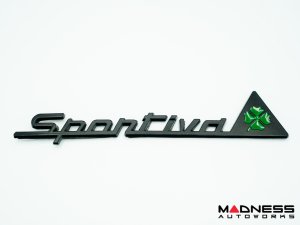 Alfa Romeo Emblems & Badges Kit - Black - "Alfa Romeo" + "Sportiva" Emblems + 2 AR Badges